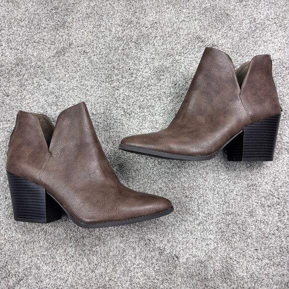 New in box! Sun & Stone brown taupe booties size 9 - Picture 2 of 12
